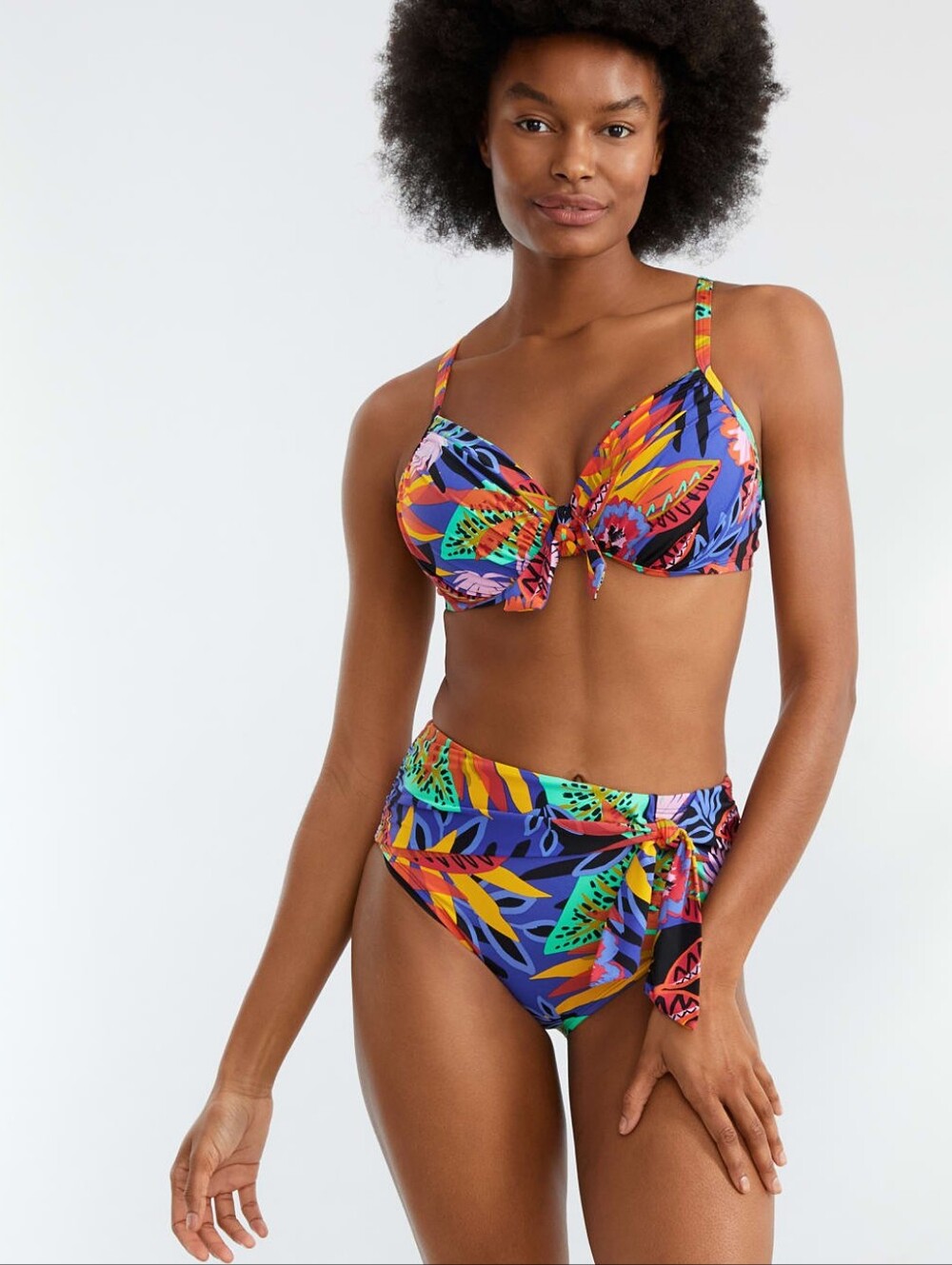 NWOT BLEU ROD BEATTIE Safari Underwire Bikini  Adjustable Strap Swim Top (34D)